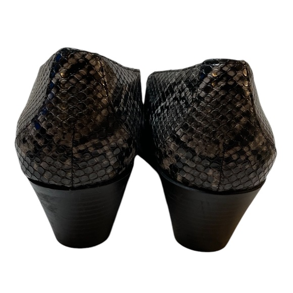 ZARA Gray/Black Snakeskin Print Shooties Shoes Booties Western Cowgirl - Size 38 - Picture 7 of 11